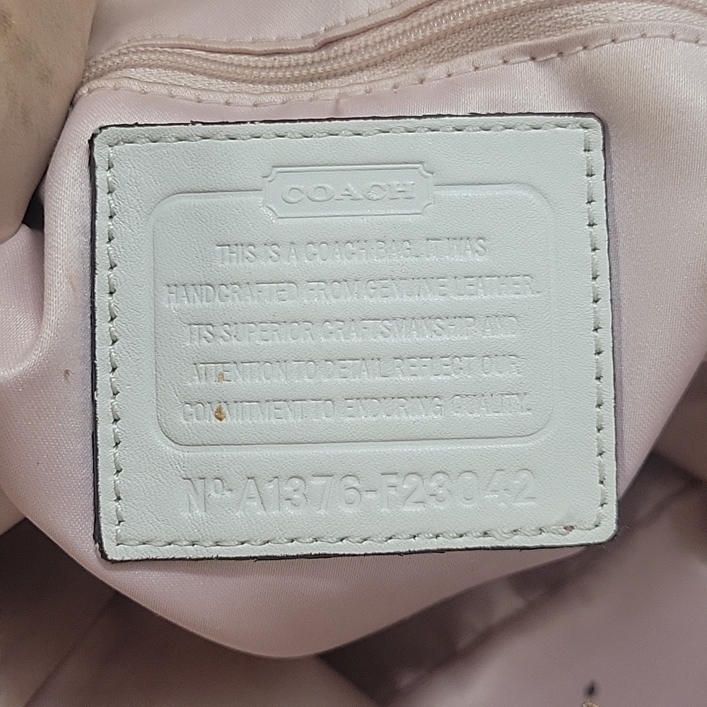 Coach Off-White Croc-Embossed Leather Top-Handle Satchel Crossbody Bag F23042 - Picture 16 of 16